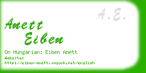 anett eiben business card